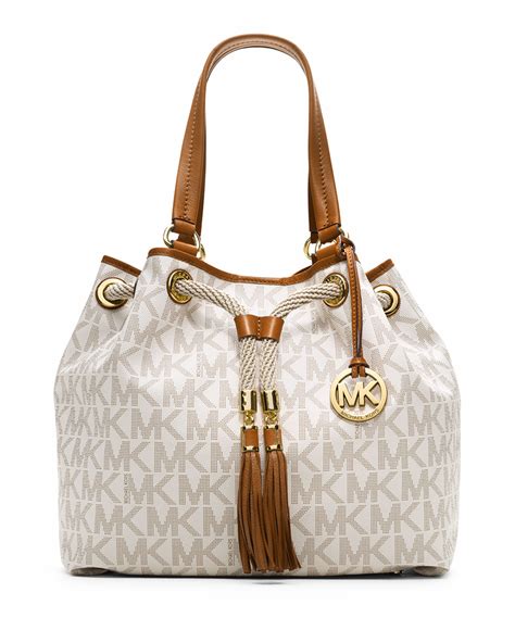 michael kors leather beige bag|Michael Kors tote bag sale.